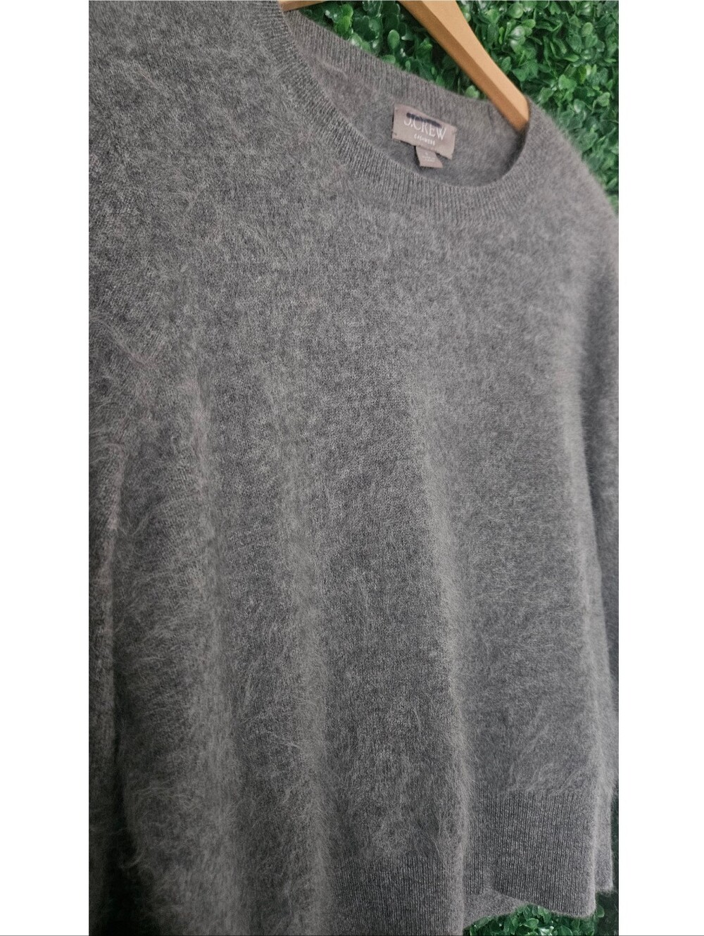 J.Crew Brushed Cashmere Cropped Crewneck Sweater - Picture 2 of 5